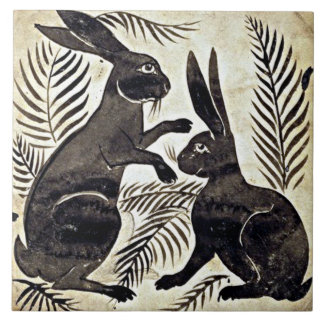 Azulejo Guillermo De Morgan Rabbits