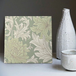 Azulejo Guillermo Morris Chrysanthemum Pattern Cerámica Ti