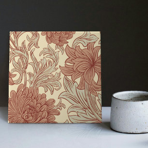 Azulejo Guillermo Morris Chrysanthemum Pattern Cerámica Ti