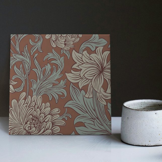 Azulejo Guillermo Morris Chrysanthemum Pattern Cerámica Ti (Subido por el creador)