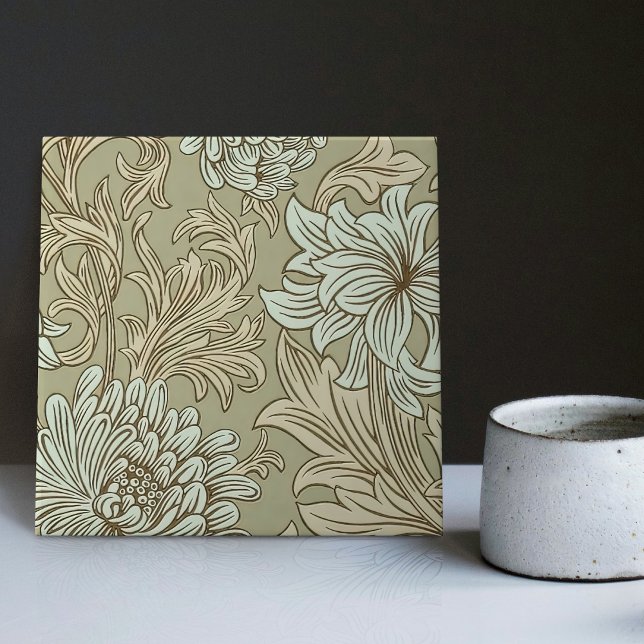 Azulejo Guillermo Morris Chrysanthemum Pattern Cerámica Ti (Subido por el creador)