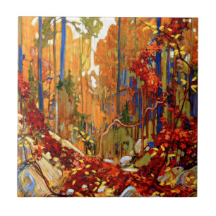 Azulejo Guirnalda de Otoño, Pintura Colorida,