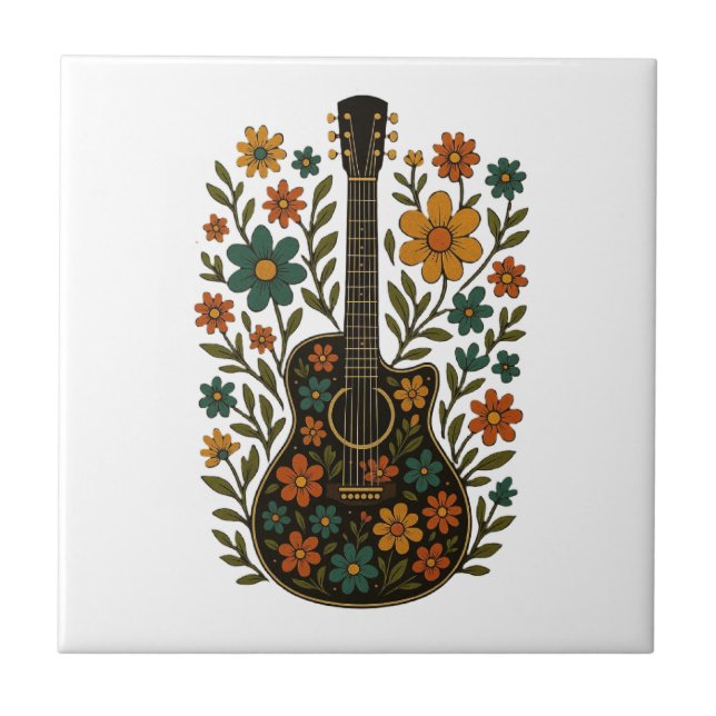Azulejo Guitar & Bloom Designs (Frente)