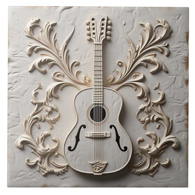 Azulejo Guitar Ceramic Tile (Frente)