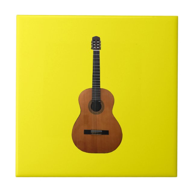 Azulejo Guitar Instrumento Musical Amarillo Acústico (Frente)