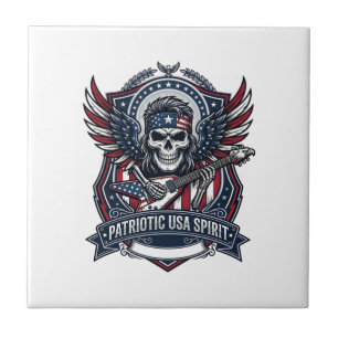 Azulejo Guitarrista de la Libertad Patriótica Música de Cr