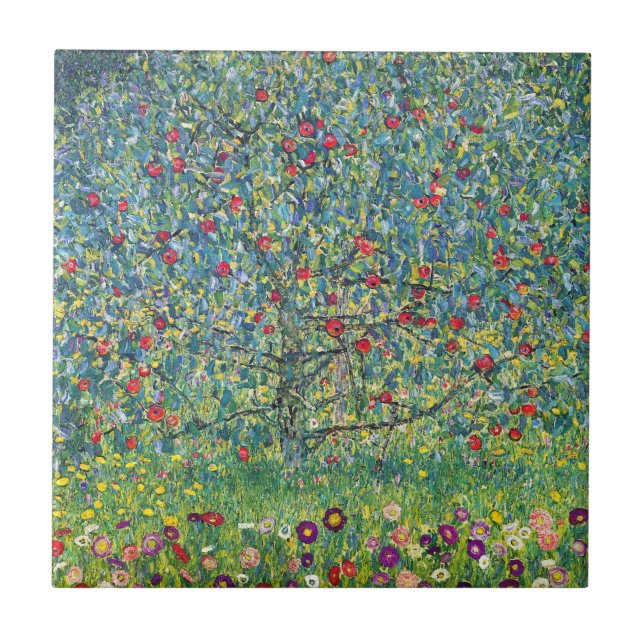 Azulejo Gustav Klimt - Árbol de manzanas (Frente)