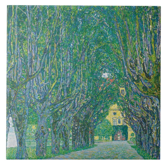 Azulejo Gustav Klimt: Avenue of Schloss Kammer Park (Frente)
