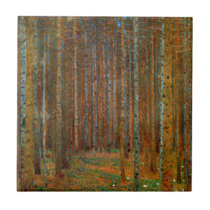 Azulejo Gustav Klimt - Bosque de pinos Tannenwald