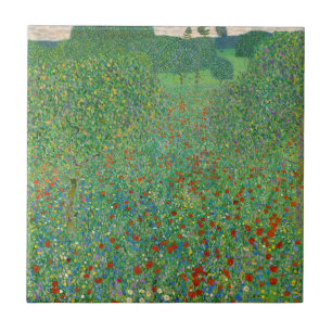 Azulejo Gustav Klimt - Campo de amapolas