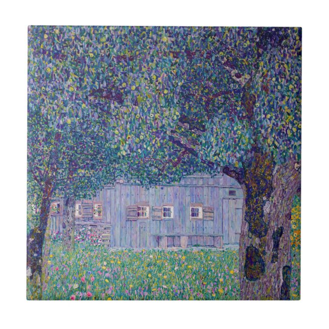 Azulejo Gustav Klimt - Casa de campo en el Alto Austria (Frente)