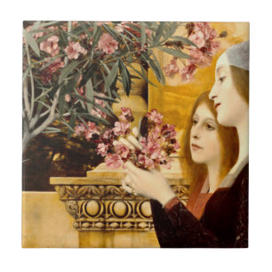 Azulejo Gustav Klimt - Dos Chicas Con Oleander