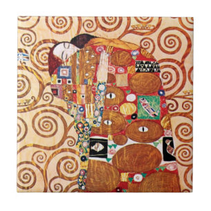 Azulejo Gustav Klimt - El Abrazo - Pintura de Arte Fino