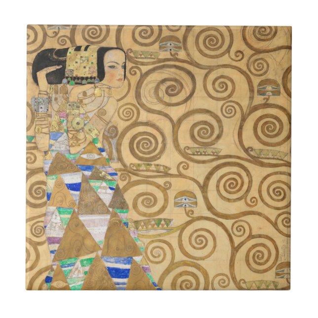 Azulejo Gustav Klimt - Expectativa, Frieze Stoclet (Frente)