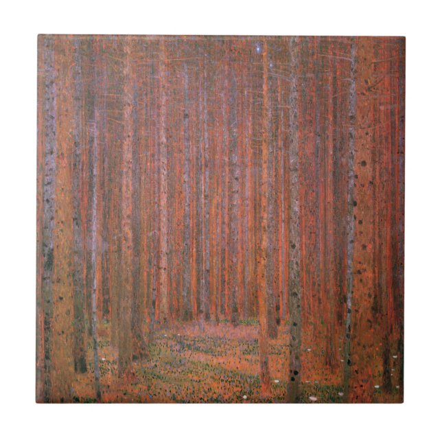 Azulejo Gustav Klimt Fir Forest Tannenwald (Frente)