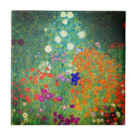 Azulejo Gustav Klimt Flower Garden<br><div class="desc">Mosaico con la pintura al óleo del jardín de flores de Gustav Klimt (1906). Un bonito jardín de flores moradas,  rojas,  blancas,  azules y naranjas. Un gran regalo para los amantes del arte Art Nouveau y austriaco.</div>