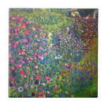 Azulejo Gustav Klimt Italian Garden<br><div class="desc">Mosaico con el paisaje del jardín italiano de Gustav Klimt (1913). Un bonito jardín de flores de colores: rojo,  blanco,  rosa,  morado. Un gran regalo para los amantes del arte Art Nouveau y austriaco.</div>