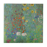 Azulejo Gustav Klimt - Jardín de campo con girasoles<br><div class="desc">Jardín de campo con girasoles / Jardín de granja con girasoles - Gustav Klimt en 1905-1906</div>