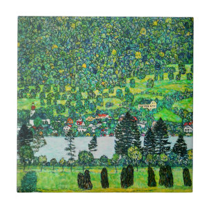 Azulejo Gustav Klimt - Ladera de la montaña en Unterach