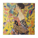 Azulejo Gustav Klimt Lady Con Ventilador<br><div class="desc">Gustav Klimt Lady Con Ventilador</div>