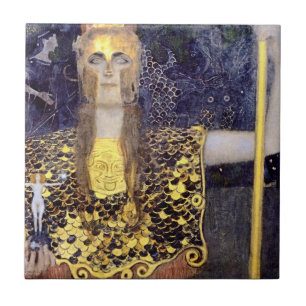 Azulejo Gustav Klimt Pallas Athena Arte Nouveau