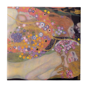 Azulejo Gustav Klimt - Serpientes Acuáticas II