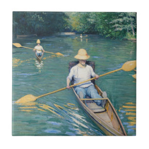 Azulejo Gustave Caillebotte - Barcas en el Yerres