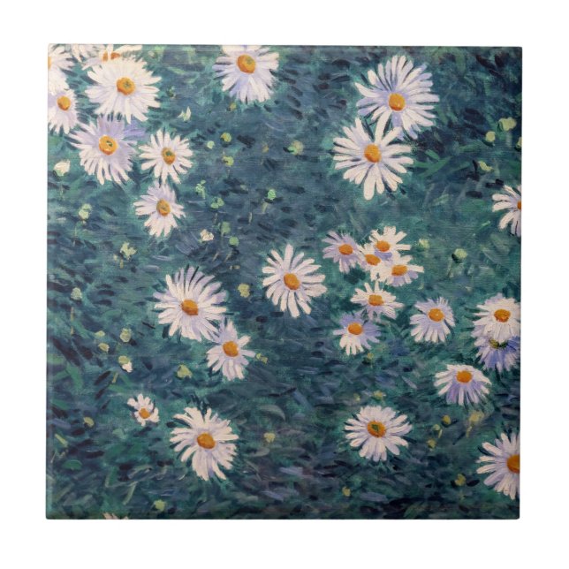 Azulejo Gustave Caillebotte - Cama de Daisies, detalle (Frente)