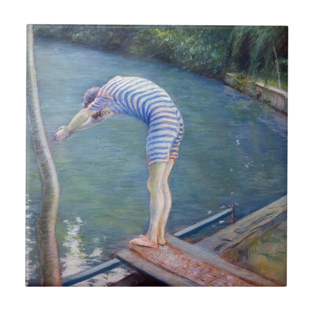 Azulejo Gustave Caillebotte - El Bañista / El Buzo (Frente)