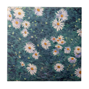 Azulejo Gustave Caillebotte - Lecho de margaritas, Detalle