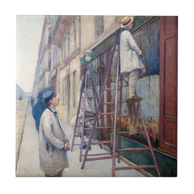 Azulejo Gustave Caillebotte - Los pintores de casas (Frente)