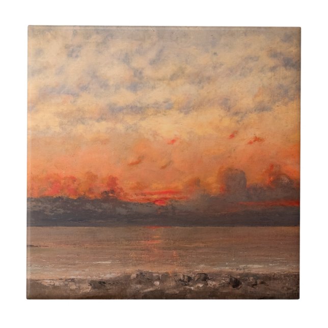 Azulejo Gustave Courbet - Atardecer (Frente)