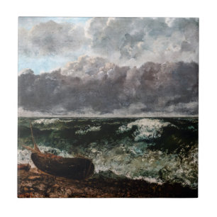 Azulejo Gustave Courbet - El mar tormentoso / La ola