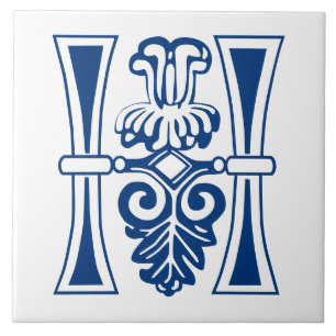 Azulejo H. H., capital medieval decorativa botánica