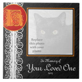 Azulejo H Monograma "En memoria de tu ser querido"