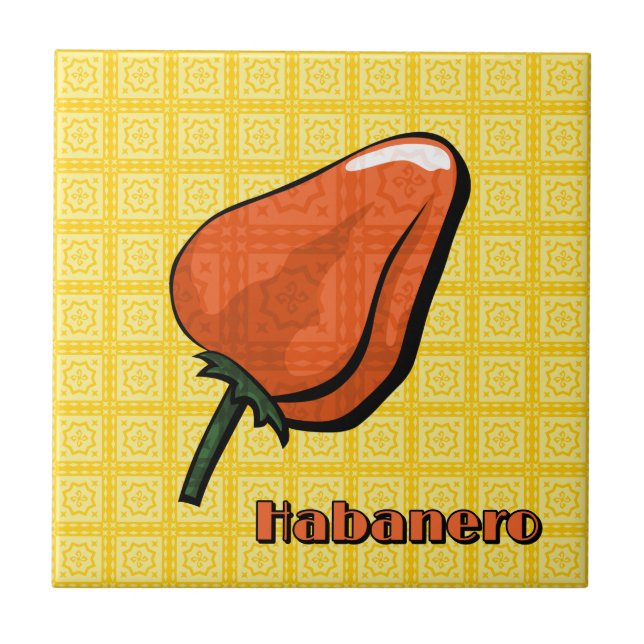 Azulejo Habanero Chili Pepper Tile (Frente)