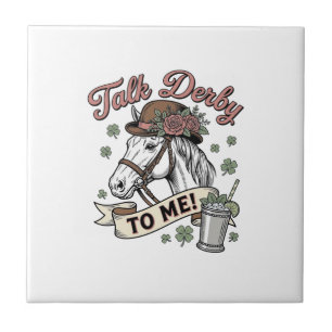 Azulejo Habla Derby Conmigo Caballo Mint Julep Camiseta Vi