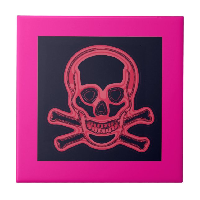 Azulejo Hablar Como Un Día Del Pirata, Rosa (Frente)