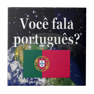Azulejo ¿Hablas portugués? Tierra de bandera