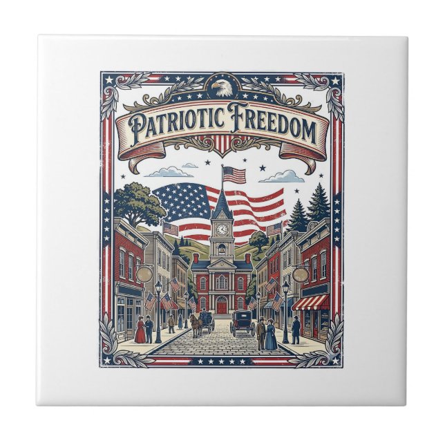 Azulejo Hacedor de Jabón Patriótico (Frente)