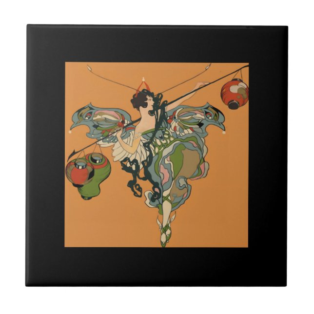 Azulejo Hada Bailarina Con Faroles (Frente)