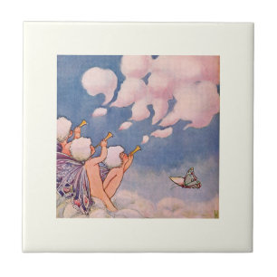 Azulejo Hadas de las Nubes Haciendo Nubes