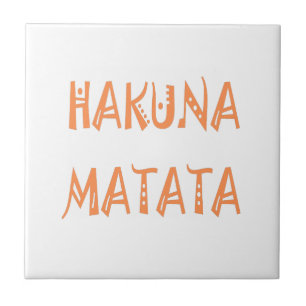 Azulejo Hakuna Matata – Arte Textual Tribal Africano