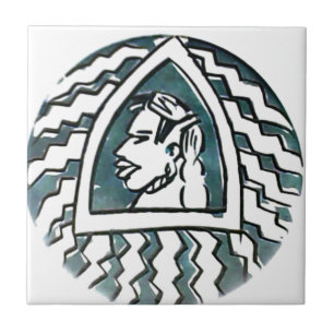Azulejo Hakuna Matata Estilo Triángulo Azul.png