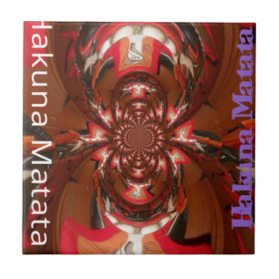Azulejo Hakuna Matata Halloween Mask Kaleidoscope Resumen