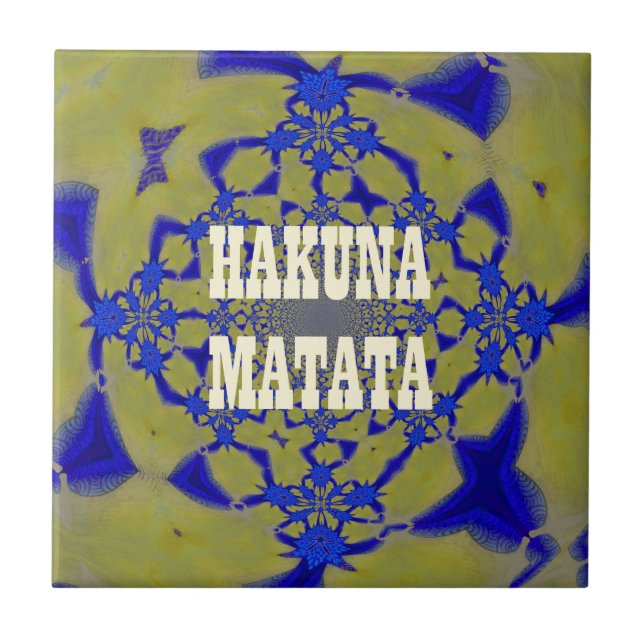 Azulejo Hakuna Matata Hermosa mujer africana asombrosa (Frente)
