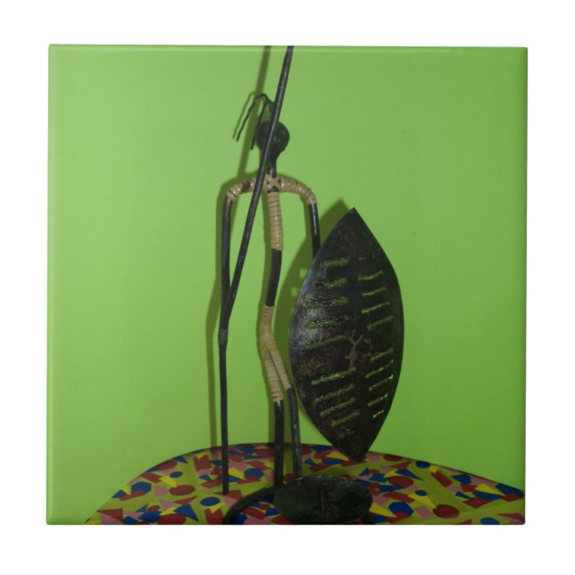 Azulejo Hakuna Matata Kenya Maasai (Frente)