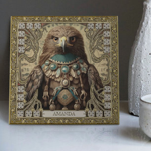 Azulejo Halcon Místico Espíritu Animal Personalizado Triba