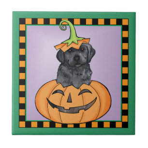 Azulejo Halloween Black Lab