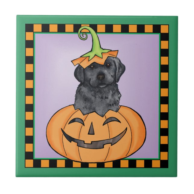 Azulejo Halloween Black Lab (Frente)